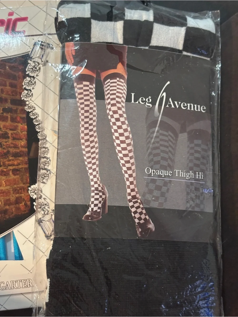 Lot of 3 thigh high stockings Electric lingerie, leg Avenue one size NIP black